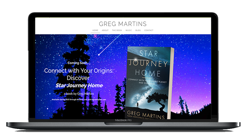 Home Page for Greg Martins Website Design
