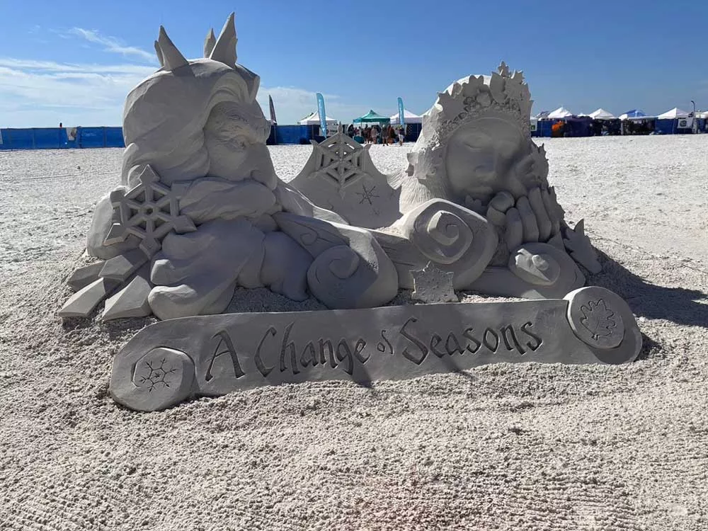 Sculpting competition at Siesta Key Beach